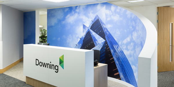 Downing self-adhesive vinyl wall graphics designed, printed and installed