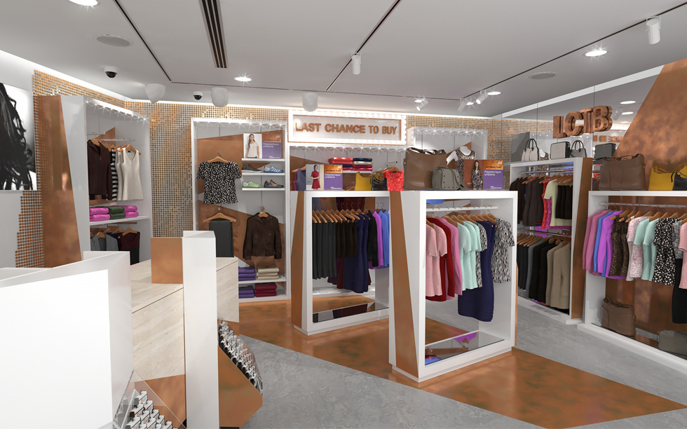 Bright Leaf H&M sales area design, print production and installation