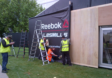 Reebok event graphics printed and installed London