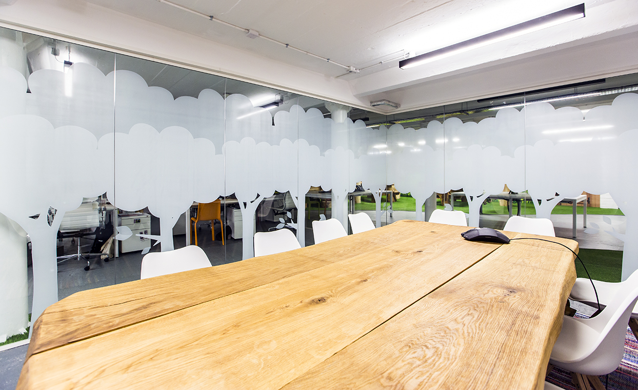 The Graphical Tree Bear Nibbles graphics - printed and cut vinyl to walls and installation London