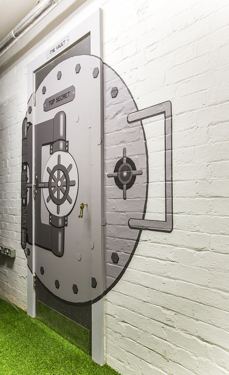 The Graphical Tree Bear Nibbles graphics - printed and cut vinyl to walls and installation London