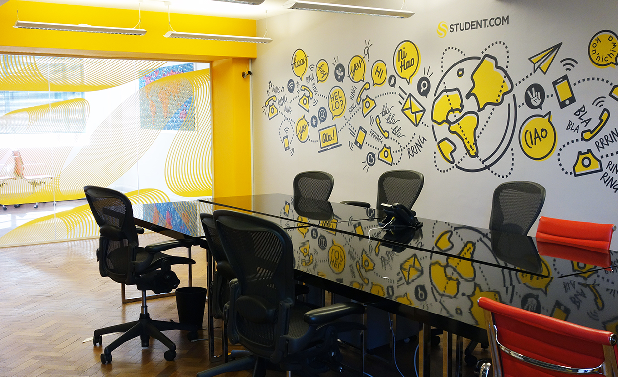 The Graphical Tree student.com office graphics print vinyl and installation
