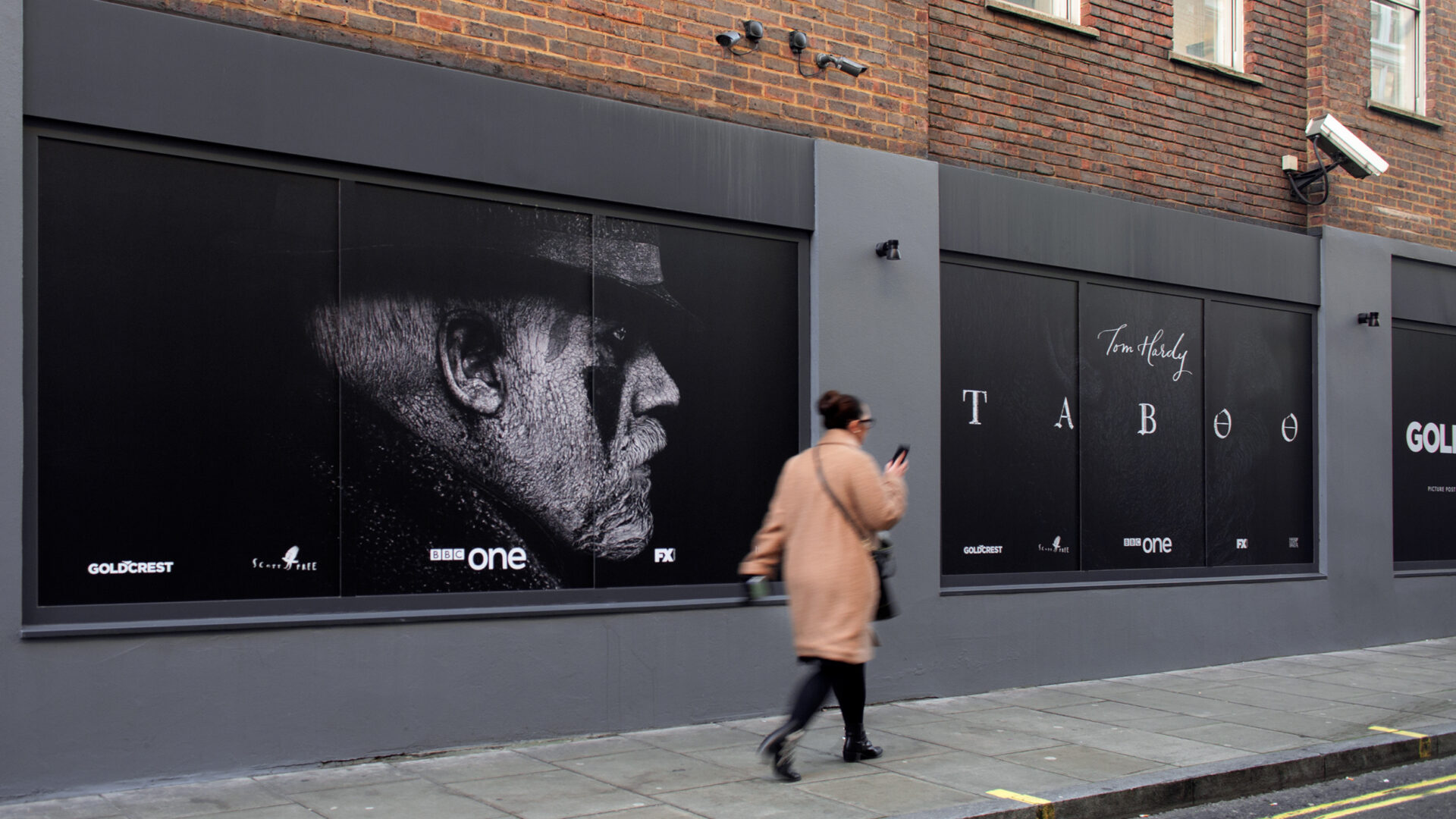 Goldcrest Taboo BBC television Tom Hardy window graphics print and installation