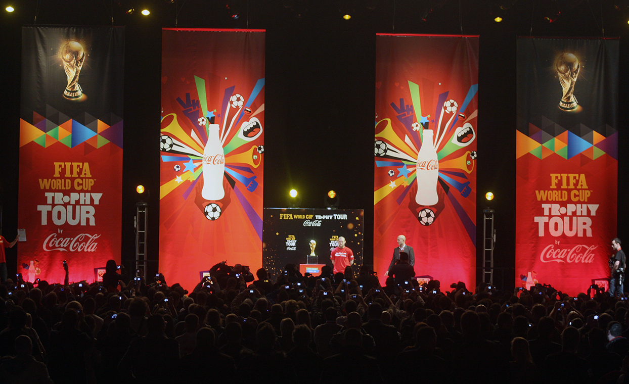 The Graphical Tree Coca-Cola FIFA World Cup Tour exhibition graphics print and installation.