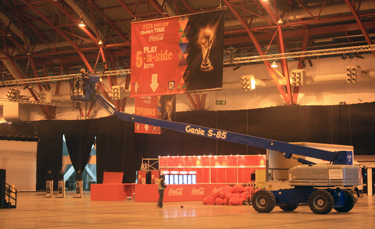 The Graphical Tree Coca-Cola FIFA World Cup Tour exhibition graphics print and installation.