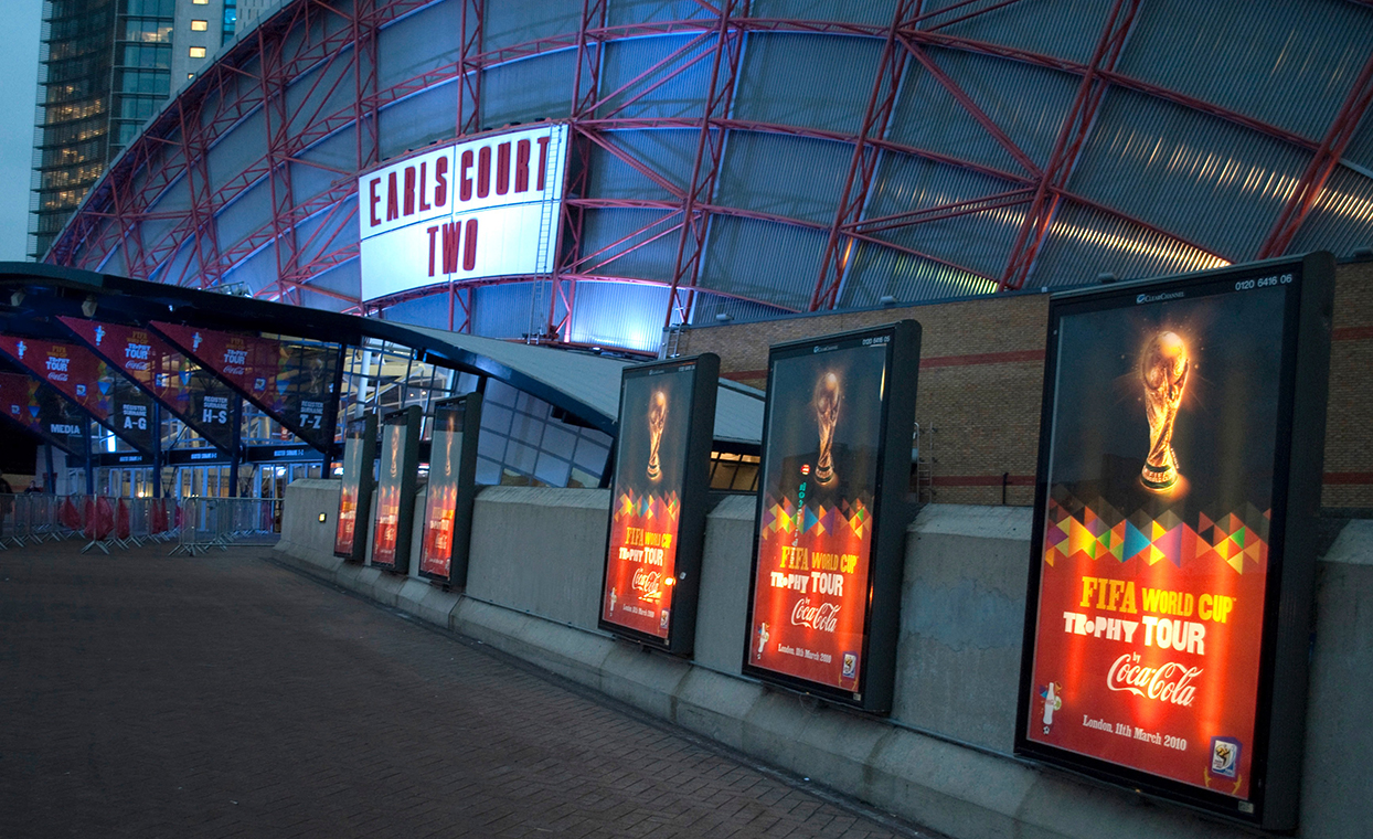 The Graphical Tree Coca-Cola FIFA World Cup Tour exhibition graphics print and installation.