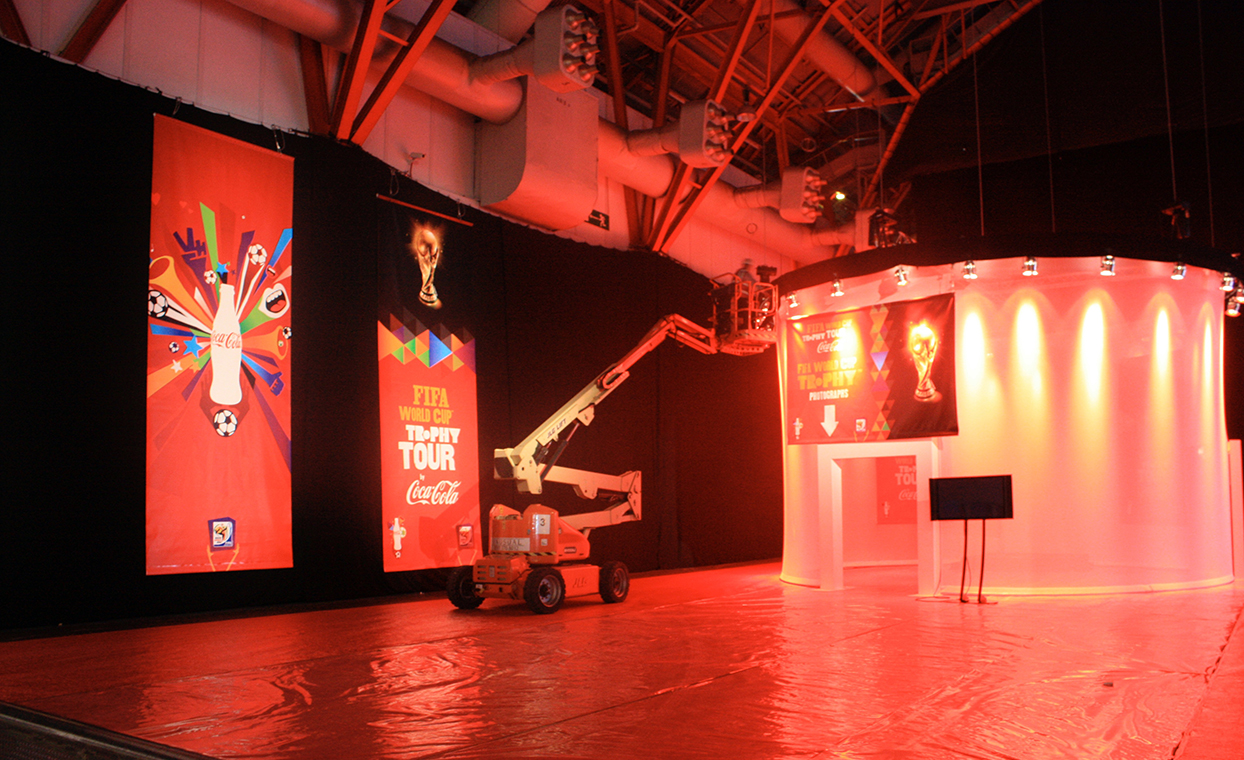 The Graphical Tree Coca-Cola FIFA World Cup Tour exhibition graphics print and installation.