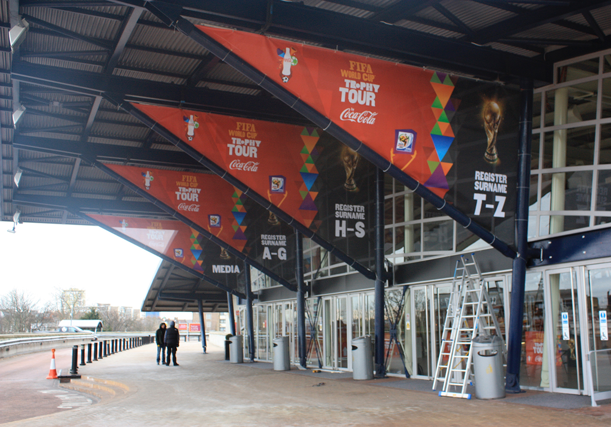 The Graphical Tree Coca-Cola FIFA World Cup Tour exhibition graphics print and installation.