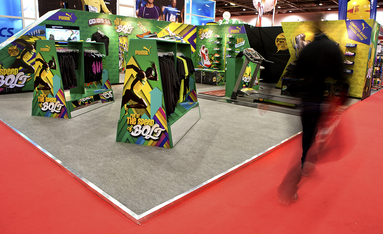 The Graphical Tree printed and installed Puma London Marathon stand with Parrott & Miller