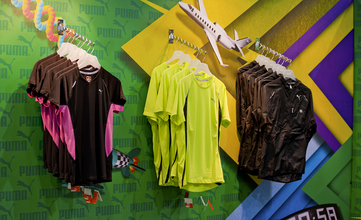 The Graphical Tree printed and installed Puma London Marathon stand with Parrott & Miller