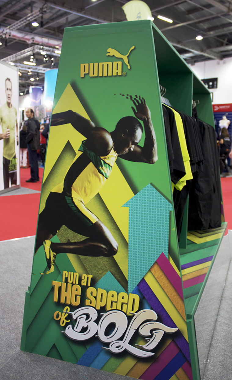 The Graphical Tree printed and installed Puma London Marathon stand with Parrott & Miller