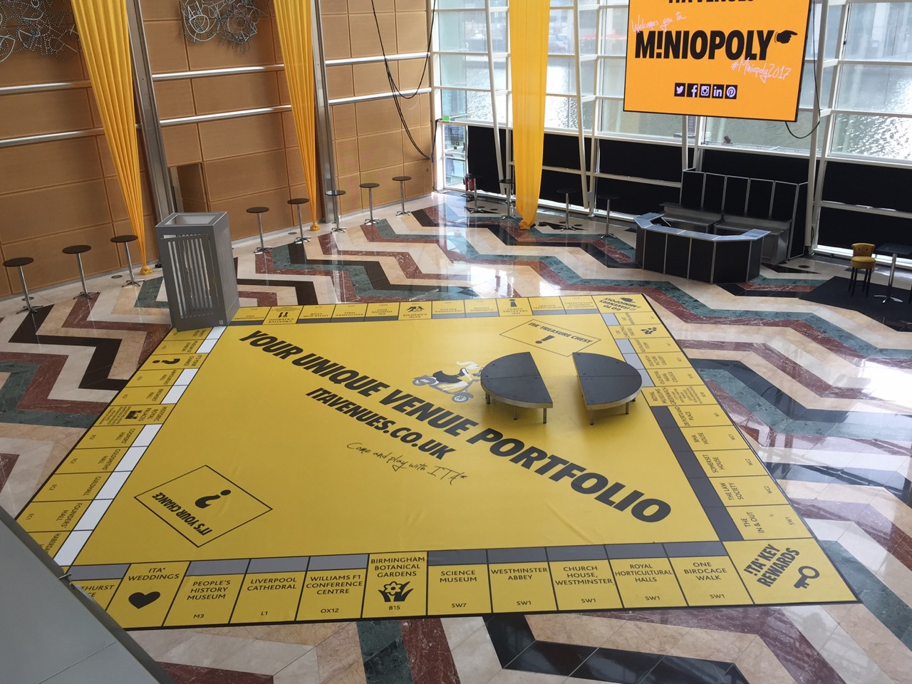 ITA Venues Miniopoly event floor graphics