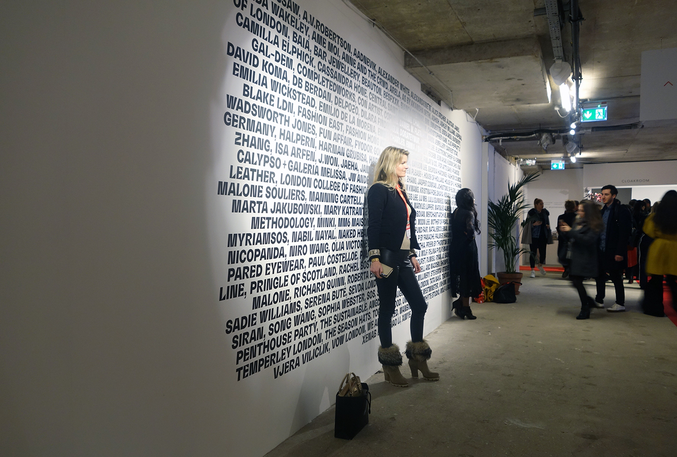 printed and cut vinyl decal branded wall graphics for London Fashion Week