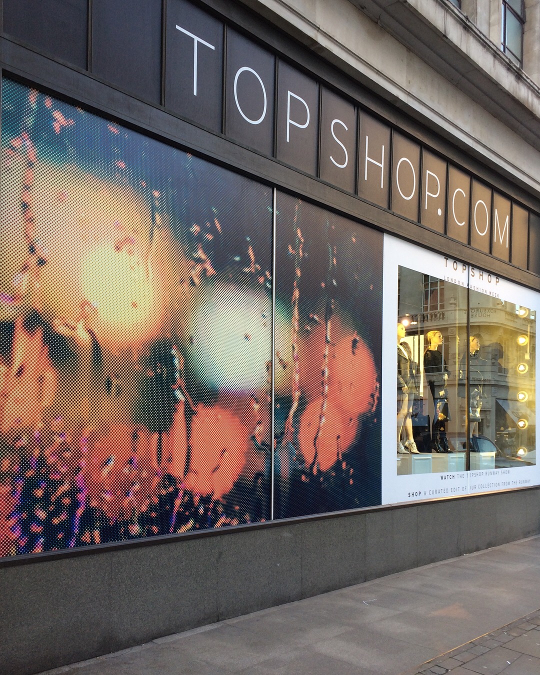 Topshop LFW windows