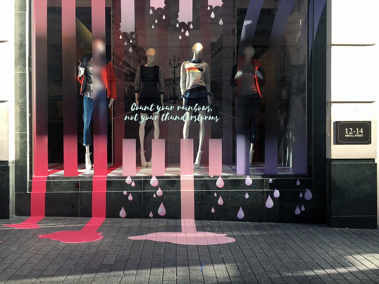 retail window displays vinyl decal printed and installed in London
