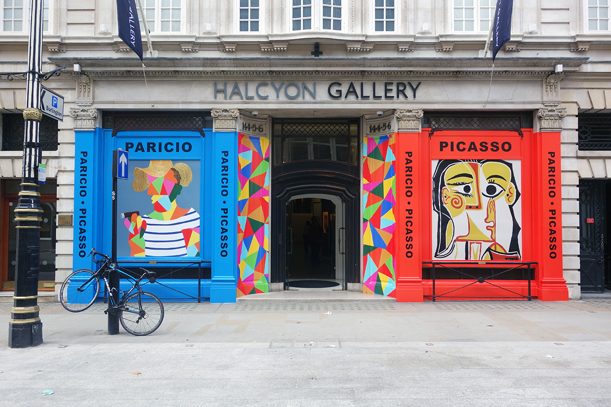 Picasso Halcyon Gallery printed exterior graphics London