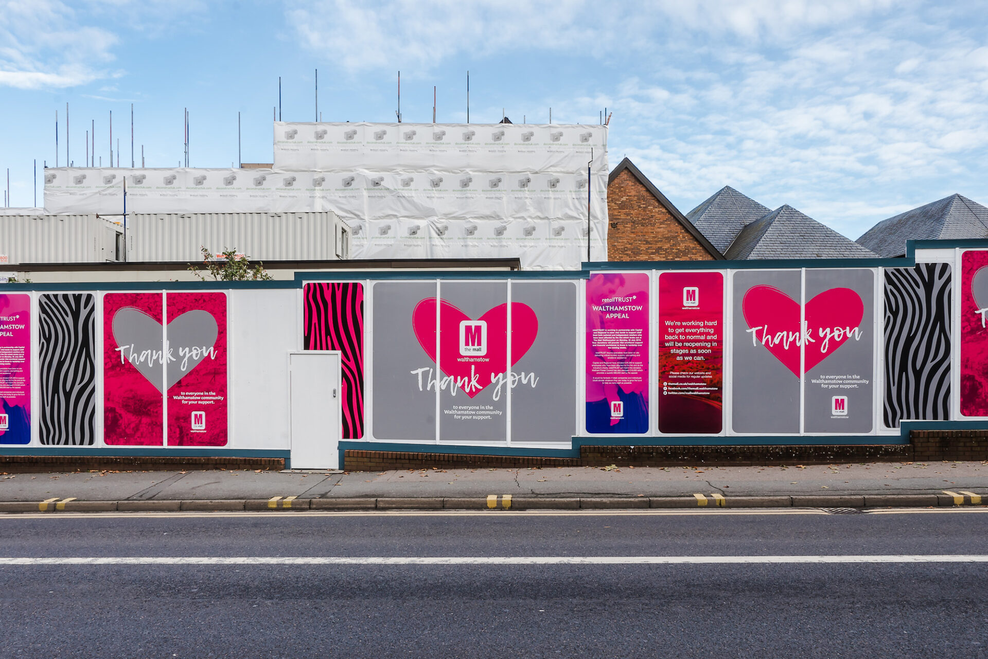 large format exterior graphics for walthamstow mall in london