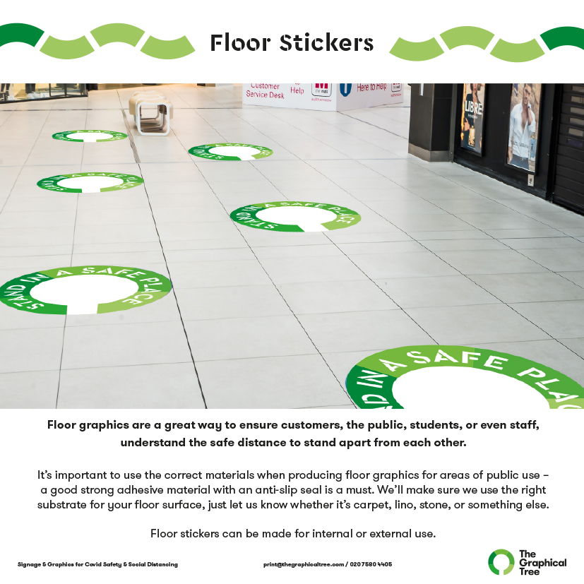 Covid safe floor stickers