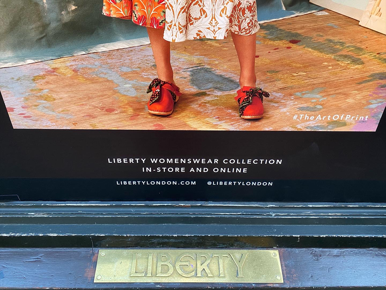 Large window prints for portrait of a lady campaign, gold Liberty plaque featured