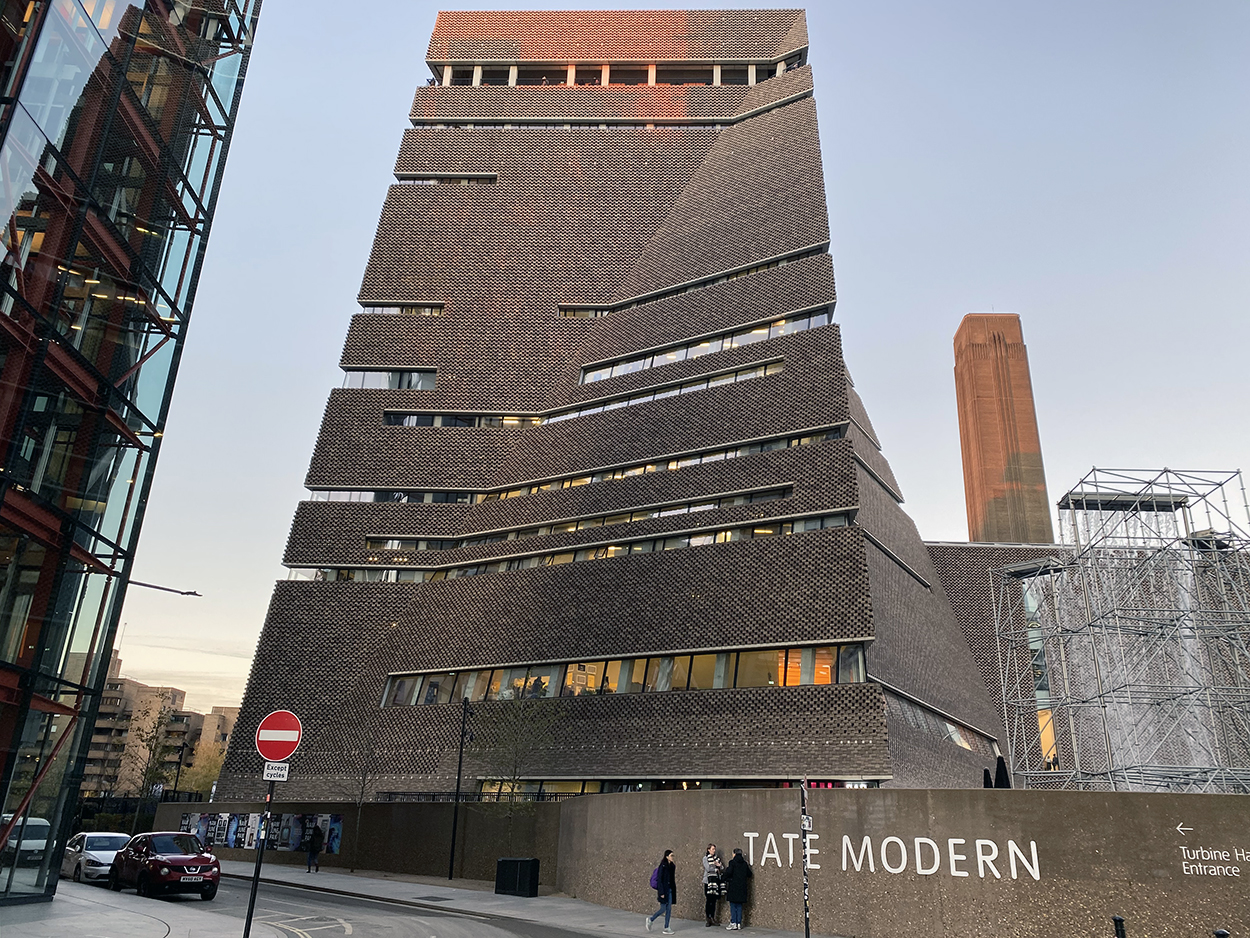 Back of the Tate Modern building on the South Bank street view