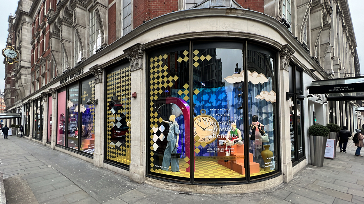 Iconic Window Displays for Harvey Nichols Reward Campaign