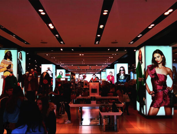 top shop's retail stretch frame lightboxes