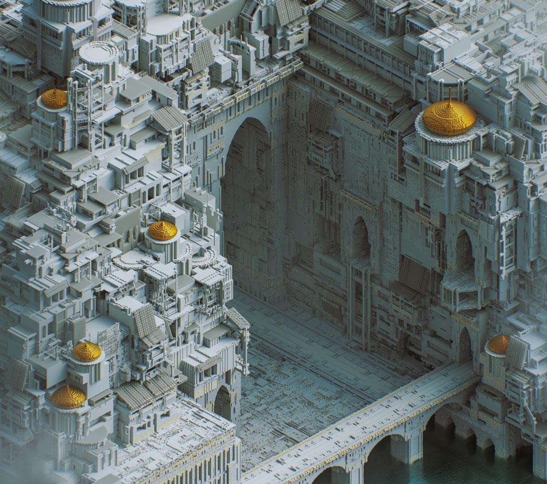 Digital art showcasing architecture